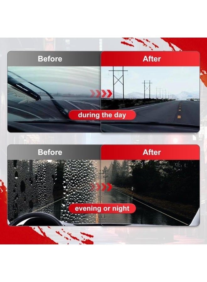 FALMER Automotive Oil Film Cleaning Brush with Reusable Foam Sprayer, Upgraded Anti Fog Glass Cleaning Board, Glass Oil Film Remover for Car Windows & Windshields, Versatile Car Glass Cleaner Brush - Image 2